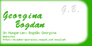 georgina bogdan business card